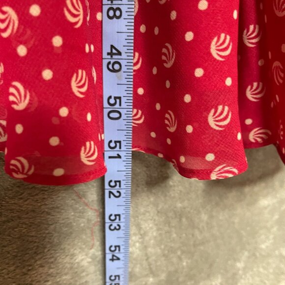 Vtg JG Hook Women Novelty Retro Rockabilly Pinup Flutter Chiffon Maxi Dress 4 - Picture 11 of 12